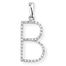Load image into Gallery viewer, 18ct White Gold Diamond Initial Pendant (A-Z Available)
