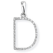 Load image into Gallery viewer, 18ct White Gold Diamond Initial Pendant (A-Z Available)