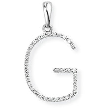 Load image into Gallery viewer, 18ct White Gold Diamond Initial Pendant (A-Z Available)