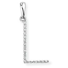 Load image into Gallery viewer, 18ct White Gold Diamond Initial Pendant (A-Z Available)