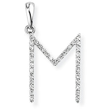 Load image into Gallery viewer, 18ct White Gold Diamond Initial Pendant (A-Z Available)