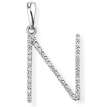 Load image into Gallery viewer, 18ct White Gold Diamond Initial Pendant (A-Z Available)