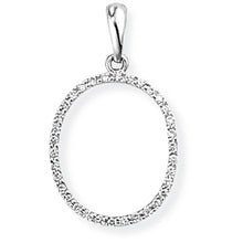 Load image into Gallery viewer, 18ct White Gold Diamond Initial Pendant (A-Z Available)