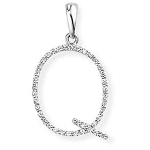 Load image into Gallery viewer, 18ct White Gold Diamond Initial Pendant (A-Z Available)