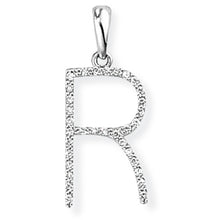 Load image into Gallery viewer, 18ct White Gold Diamond Initial Pendant (A-Z Available)