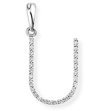 Load image into Gallery viewer, 18ct White Gold Diamond Initial Pendant (A-Z Available)