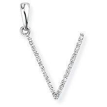 Load image into Gallery viewer, 18ct White Gold Diamond Initial Pendant (A-Z Available)