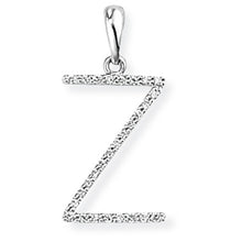 Load image into Gallery viewer, 18ct White Gold Diamond Initial Pendant (A-Z Available)