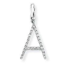 Load image into Gallery viewer, 9ct White Gold Diamond Initial Pendant (A-Z Available)