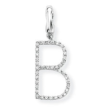 Load image into Gallery viewer, 9ct White Gold Diamond Initial Pendant (A-Z Available)