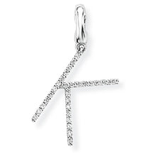 Load image into Gallery viewer, 9ct White Gold Diamond Initial Pendant (A-Z Available)