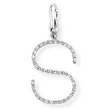 Load image into Gallery viewer, 9ct White Gold Diamond Initial Pendant (A-Z Available)