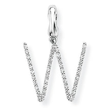 Load image into Gallery viewer, 9ct White Gold Diamond Initial Pendant (A-Z Available)
