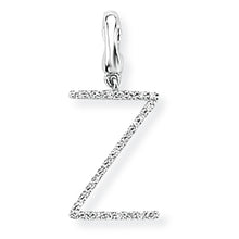 Load image into Gallery viewer, 9ct White Gold Diamond Initial Pendant (A-Z Available)
