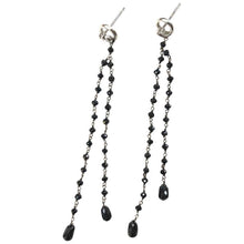 Load image into Gallery viewer, Black and White Diamond Drop Earrings