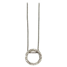 Load image into Gallery viewer, 18 Carat White Gold Circular Diamond Pendant and Chain