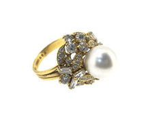 Load image into Gallery viewer, Sena Yellow Gold South Sea Pearl and Diamond Cocktail Ring