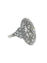 Load image into Gallery viewer, Art Deco Old Cut Diamond Cluster Ring in Platinum