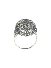 Load image into Gallery viewer, Art Deco Old Cut Diamond Cluster Ring in Platinum