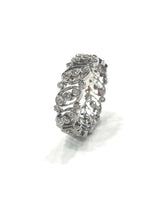 Load image into Gallery viewer, Edwardian Style Diamond Set Band Ring 18 Carat White Gold