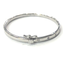 Load image into Gallery viewer, 9 Carat White Gold Solid Hinged Diamond Bangle