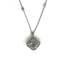Load image into Gallery viewer, 18 Carat White Gold Edwardian Style Diamond Pendant and Chain