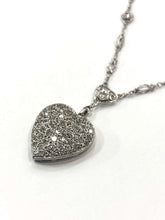 Load image into Gallery viewer, 1930s Edwardian Style Diamond Set Heart Necklace