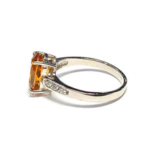 Load image into Gallery viewer, 18 Carat White Gold Citrine and Diamond Ring