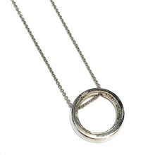 Load image into Gallery viewer, 18 Carat White Gold Circular Diamond Pendant and Chain