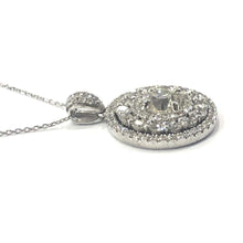 Load image into Gallery viewer, 18 Carat White Gold Diamond Target Cluster Pendant