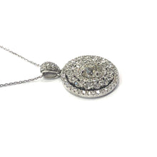 Load image into Gallery viewer, 18 Carat White Gold Diamond Target Cluster Pendant
