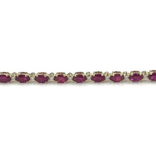 Load image into Gallery viewer, 18 Carat Yellow Gold Ruby and Diamond Line Bracelet