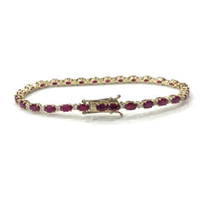 Load image into Gallery viewer, 18 Carat Yellow Gold Ruby and Diamond Line Bracelet