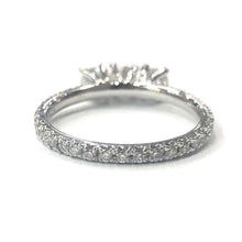 Load image into Gallery viewer, 18 Carat White Gold Three-Stone Diamond Ring with Full Diamond Set Shank
