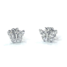 Load image into Gallery viewer, 18 Carat White Gold Diamond Butterfly Stud Earrings