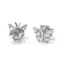 Load image into Gallery viewer, 18 Carat White Gold Diamond Butterfly Stud Earrings