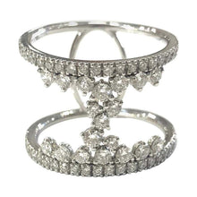 Load image into Gallery viewer, 18 Carat White Gold Handmade Diamond Scatter Band Ring