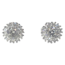Load image into Gallery viewer, 18 Carat White Gold Diamond Cluster Stud Earrings