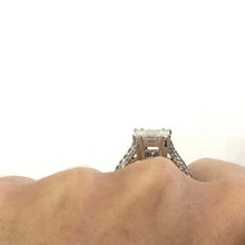 Load image into Gallery viewer, 18 Carat White Gold Baguette Diamond Cluster Ring