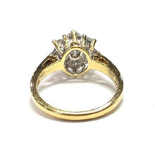 Load image into Gallery viewer, 1970s 18 Carat Yellow Gold Seven Stone Diamond Cluster Ring