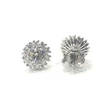 Load image into Gallery viewer, 18 Carat White Gold Diamond Cluster Stud Earrings