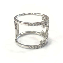 Load image into Gallery viewer, 18 Carat White Gold Handmade Diamond Scatter Band Ring