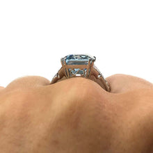 Load image into Gallery viewer, 18 Carat White Gold Aquamarine, Sapphire and Diamond Ring