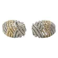 Load image into Gallery viewer, 14 Carat Yellow and White Gold Diamond Earrings