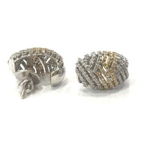 Load image into Gallery viewer, 14 Carat Yellow and White Gold Diamond Earrings