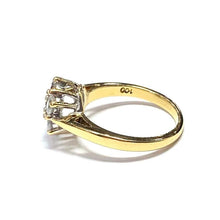 Load image into Gallery viewer, 1970s 18 Carat Yellow Gold Seven Stone Diamond Cluster Ring