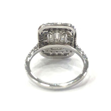 Load image into Gallery viewer, 18 Carat White Gold Baguette Diamond Cluster Ring
