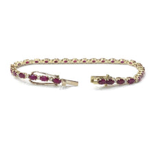 Load image into Gallery viewer, 18 Carat Yellow Gold Ruby and Diamond Line Bracelet