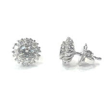 Load image into Gallery viewer, 18 Carat White Gold Diamond Cluster Stud Earrings