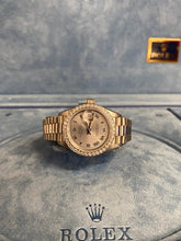 Load image into Gallery viewer, Rolex Datejust . Rose Gold . Diamond Bezel . Silver Roman Dial . President Bracelet
